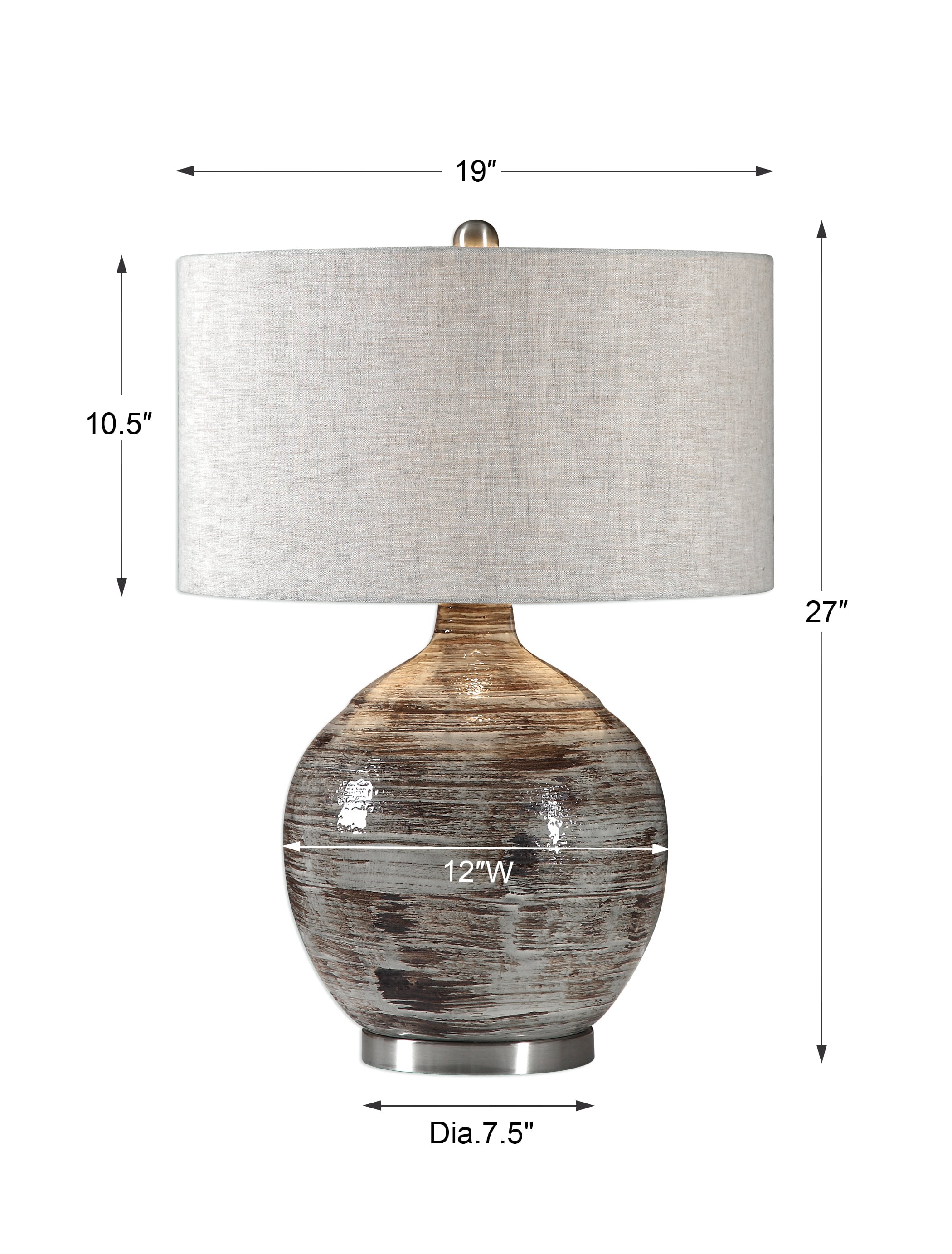 Uttermost Table Lamps Tamula Distressed Ivory Table Lamp