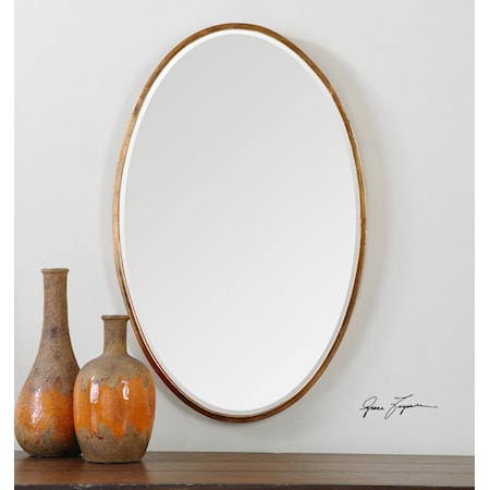 Herleva Gold Oval Mirror