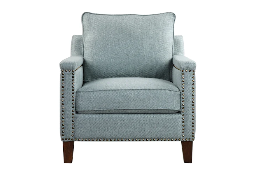 Accent Furniture - Accent Chairs Charlotta Sea Mist Accent Chair by Uttermost at Factory Direct Furniture