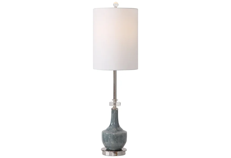 Buffet Lamps Piers Mottled Blue Buffet Lamp by Uttermost at Janeen's Furniture Gallery