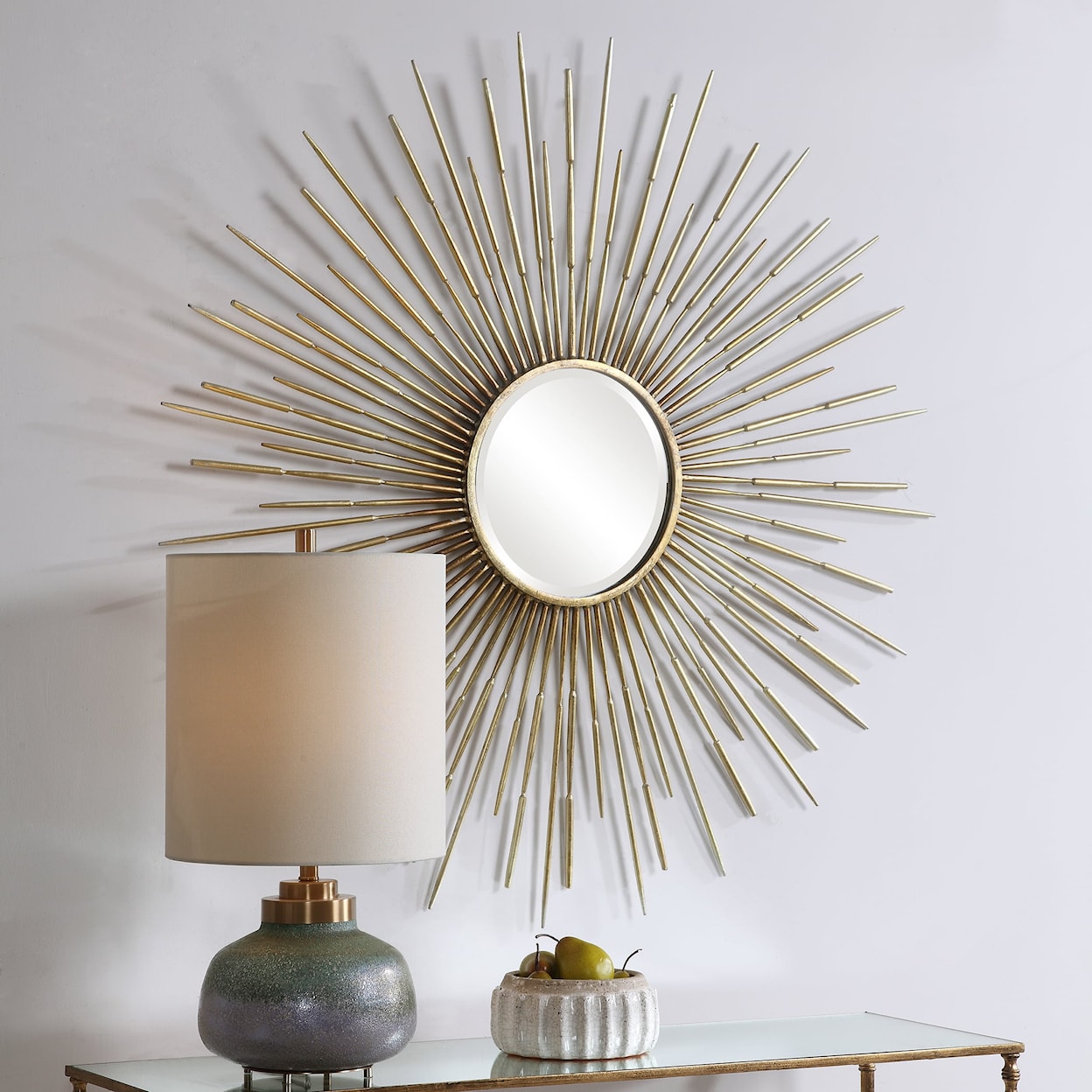 Uttermost Mirrors - Round Golden Rays Starburst Mirror