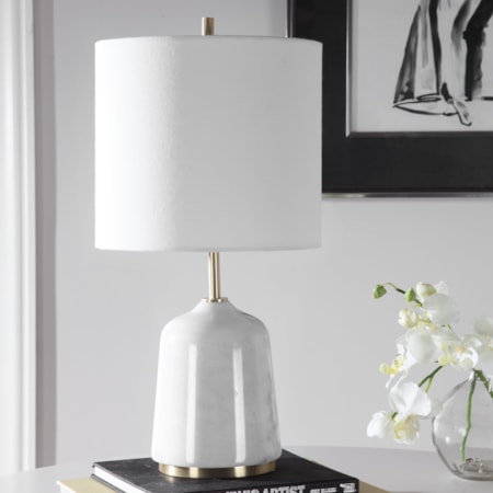 Eloise White Marble Table Lamp