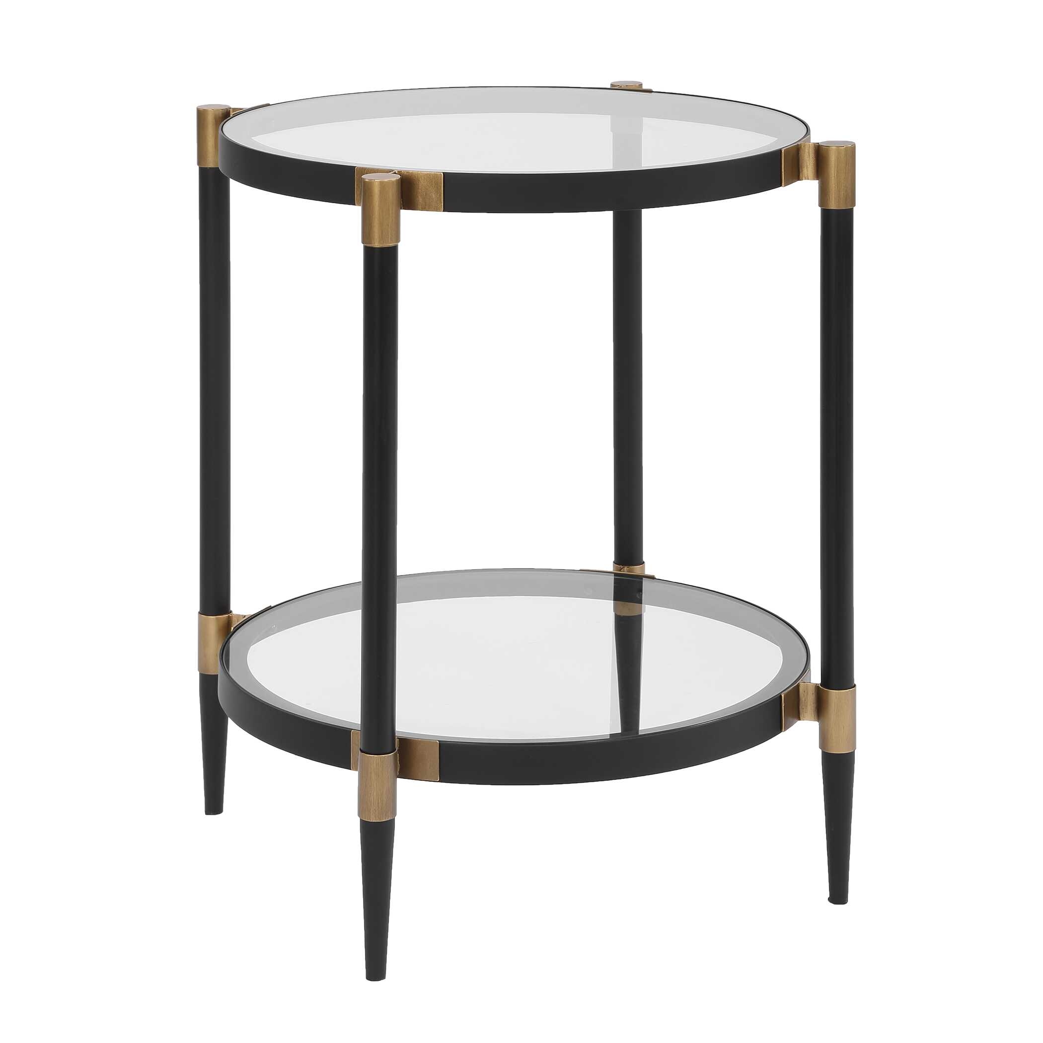 Uttermost Chadid Chadid Round Glass Side Table