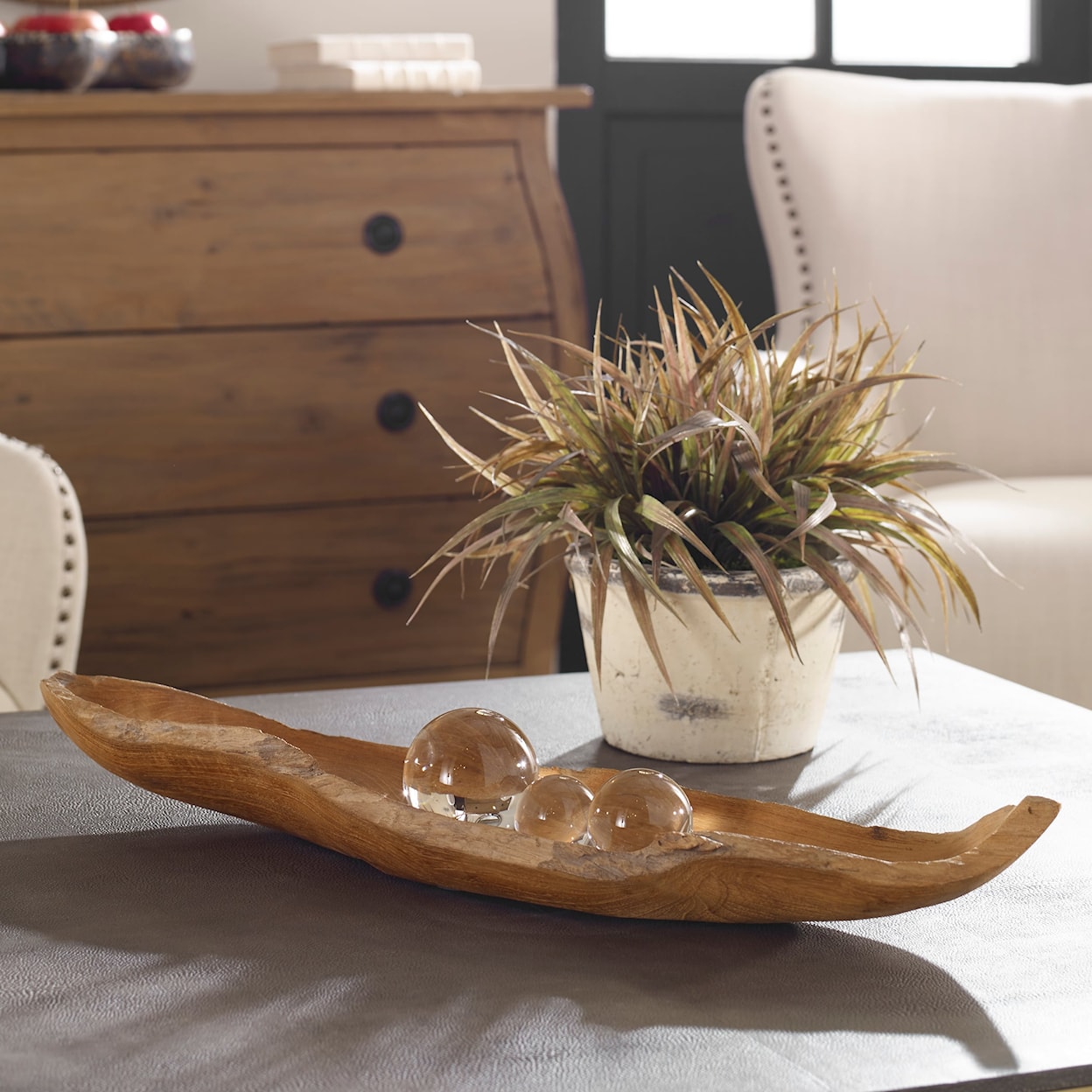 Uttermost Accessories Teak Leaf Bowl