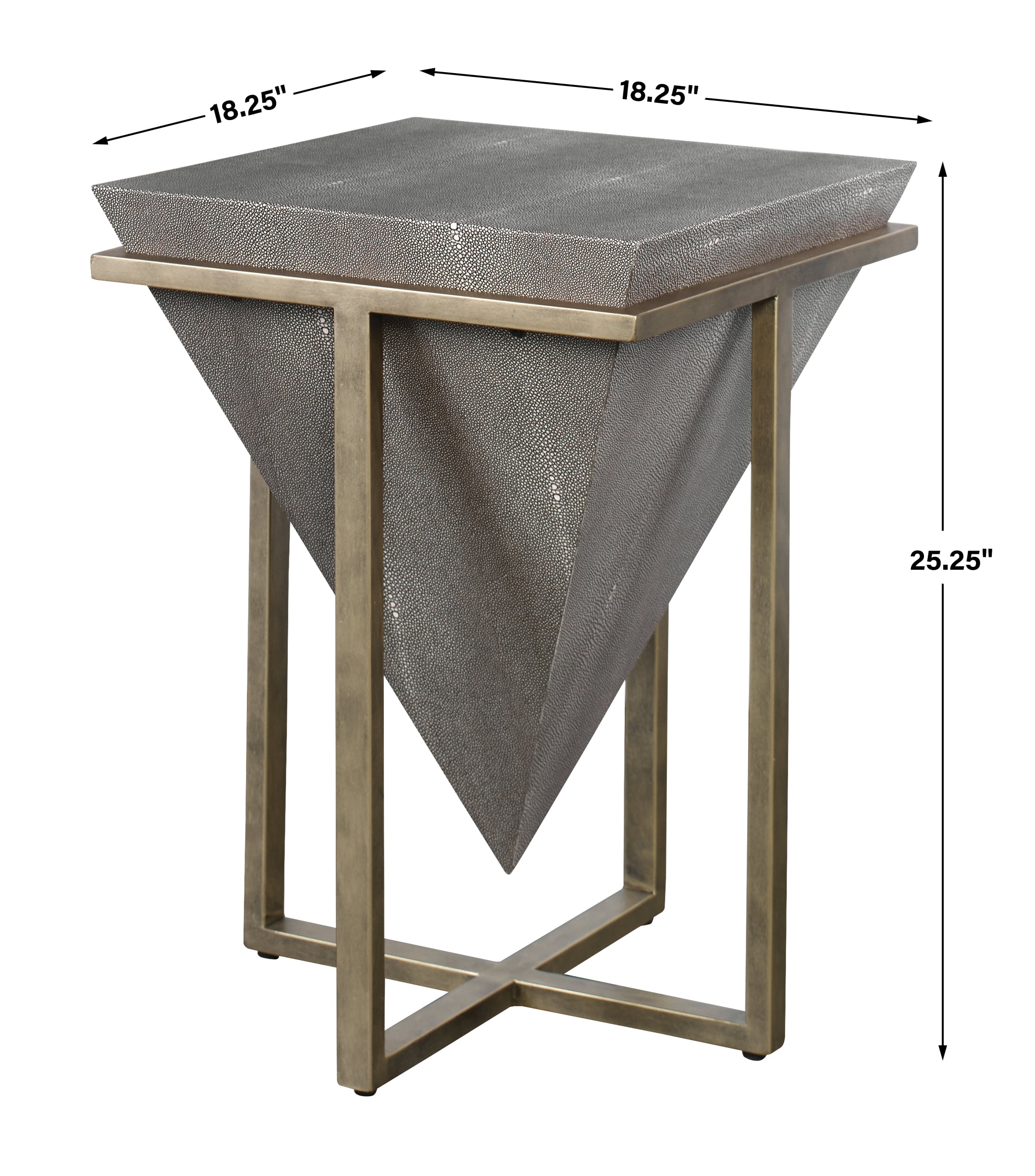 Uttermost Accent Furniture - Occasional Tables Bertrand Shagreen Accent Table