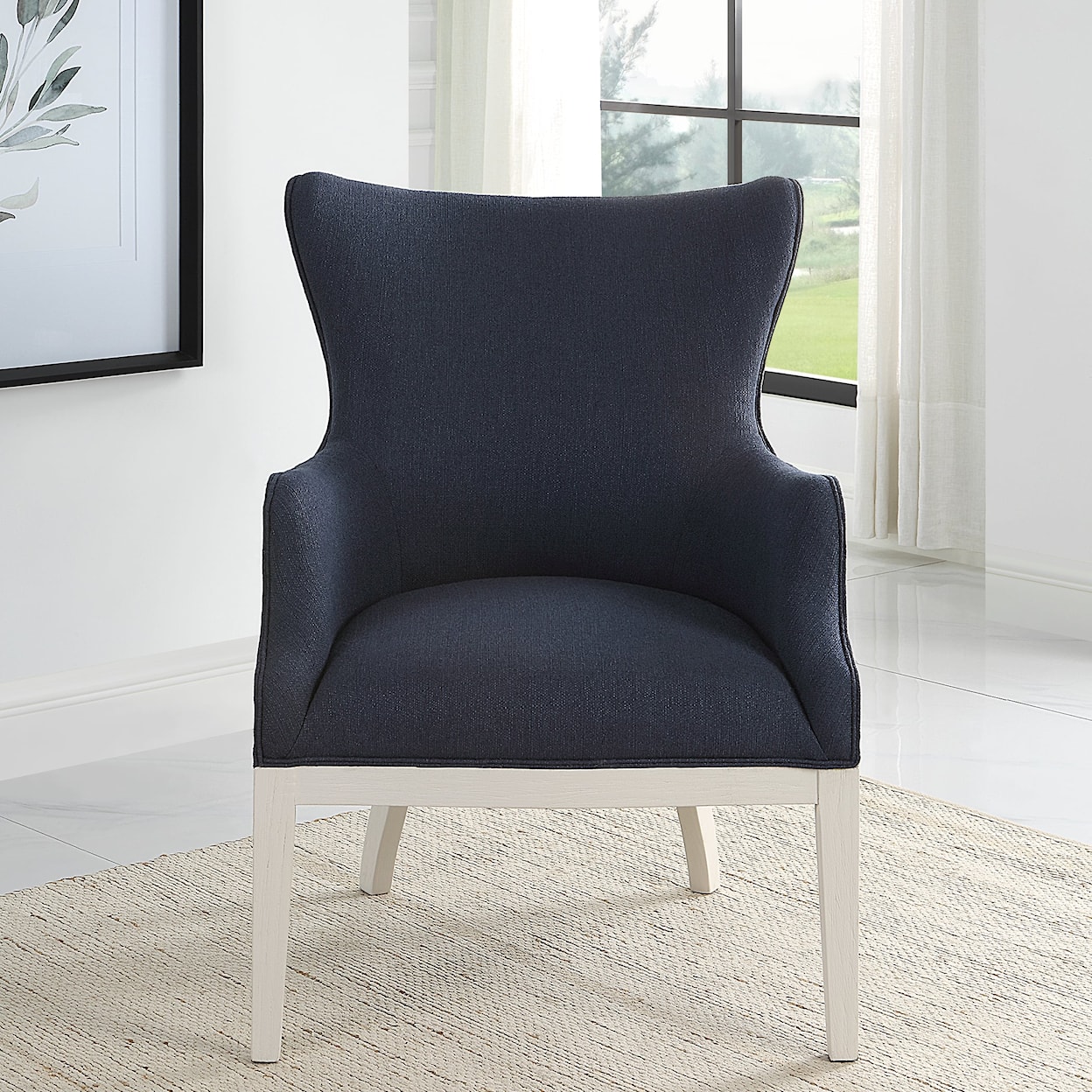 Uttermost Gordonston Gordonston Blue Fabric Accent Chair