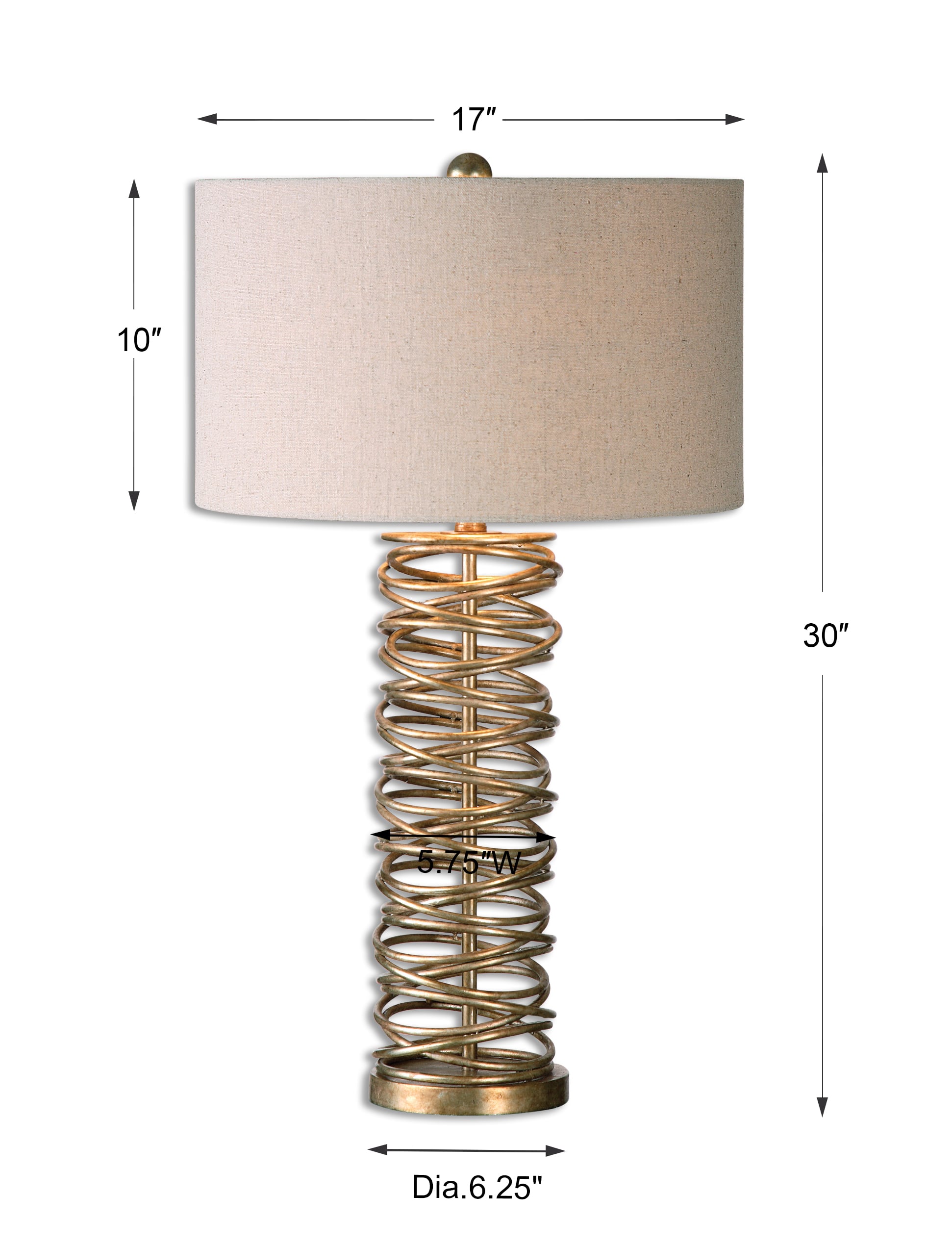 Uttermost Table Lamps Amarey Metal Ring Table Lamp