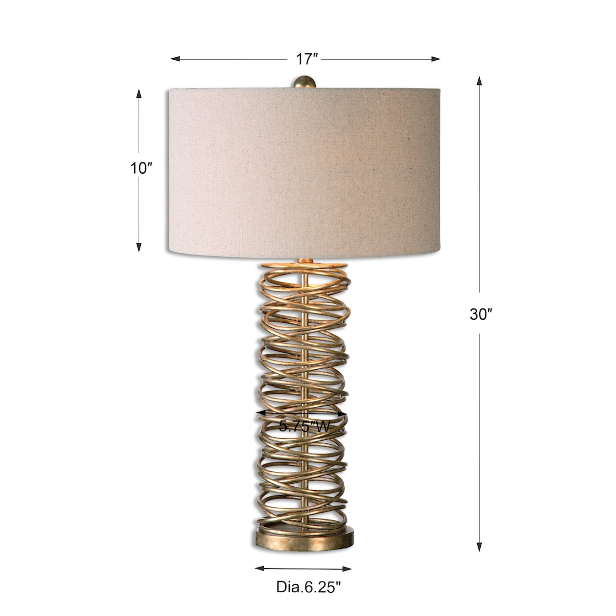 Uttermost Table Lamps Amarey Metal Ring Table Lamp