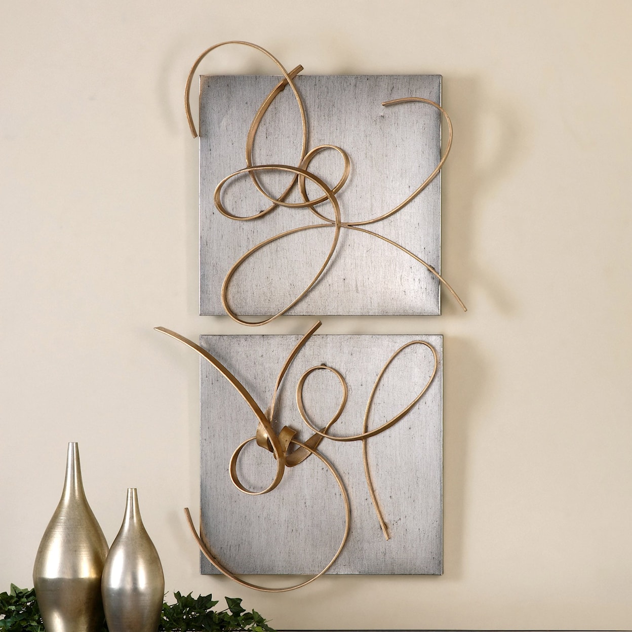 Uttermost Alternative Wall Decor Harmony Metal Wall Art, S/2