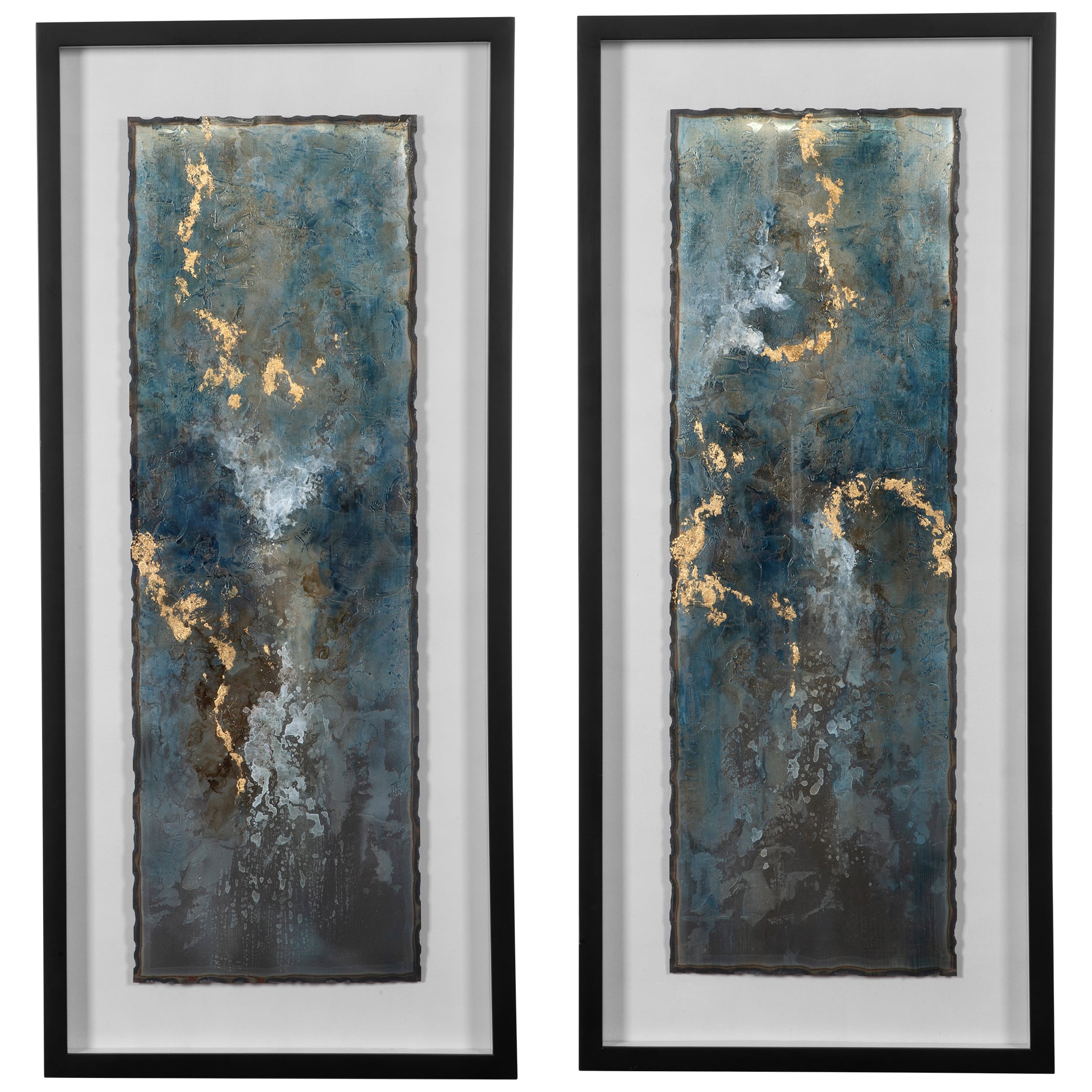 Glimmering Agate Abstract Prints S/2