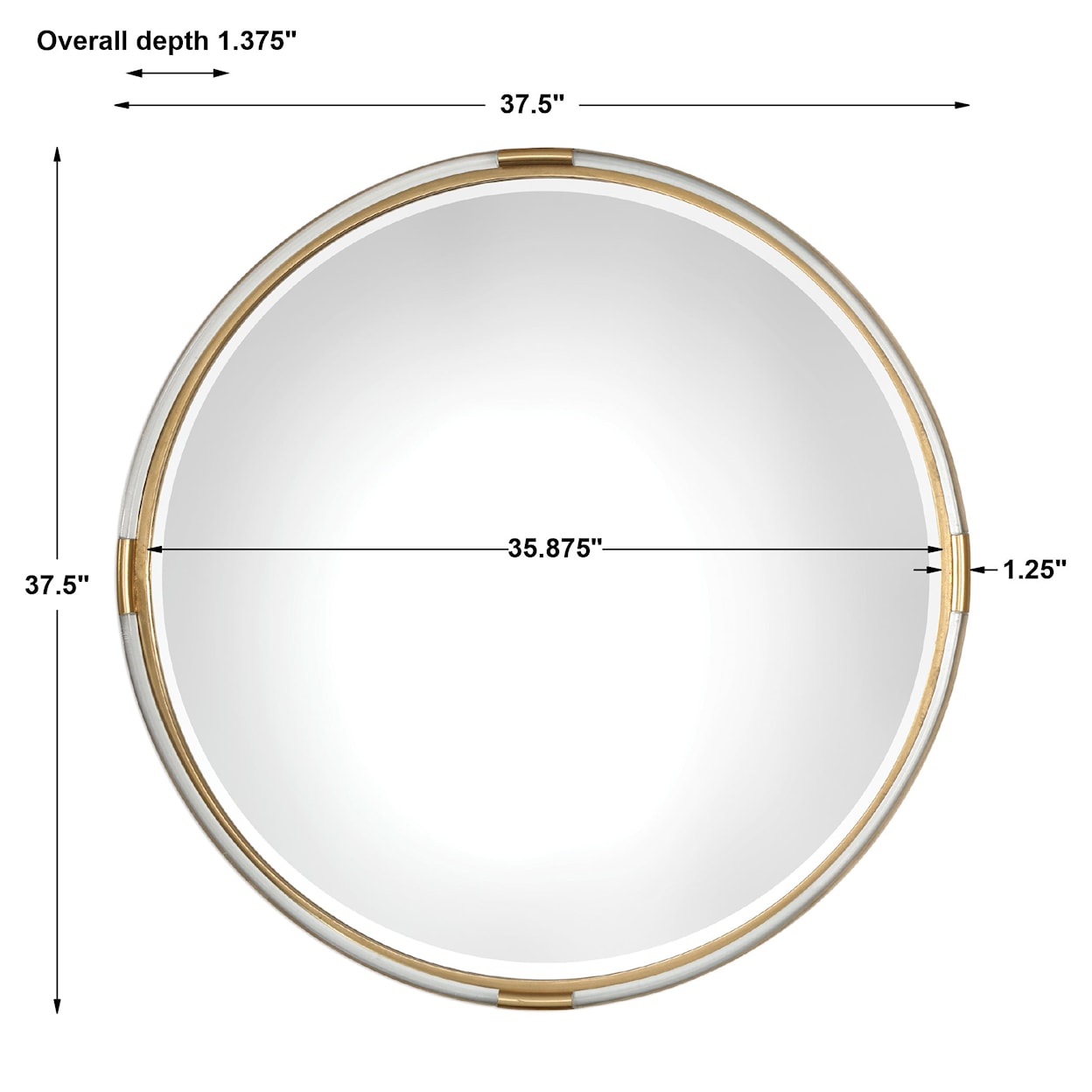 Uttermost Mirrors - Round Mackai Round Gold Mirror