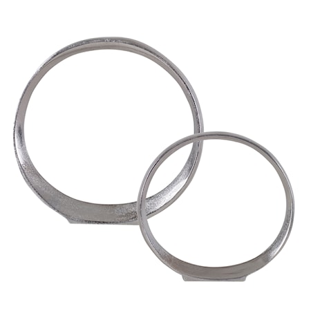 Orbits Nickel Ring Sculptures S/2