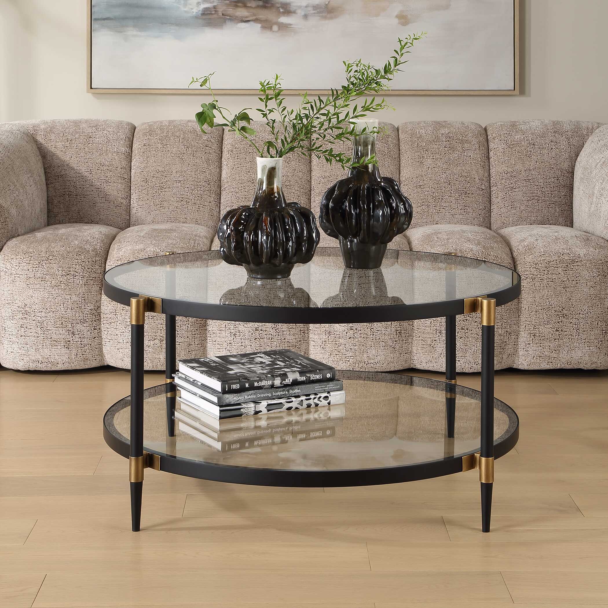Chadid Round Glass Coffee Table
