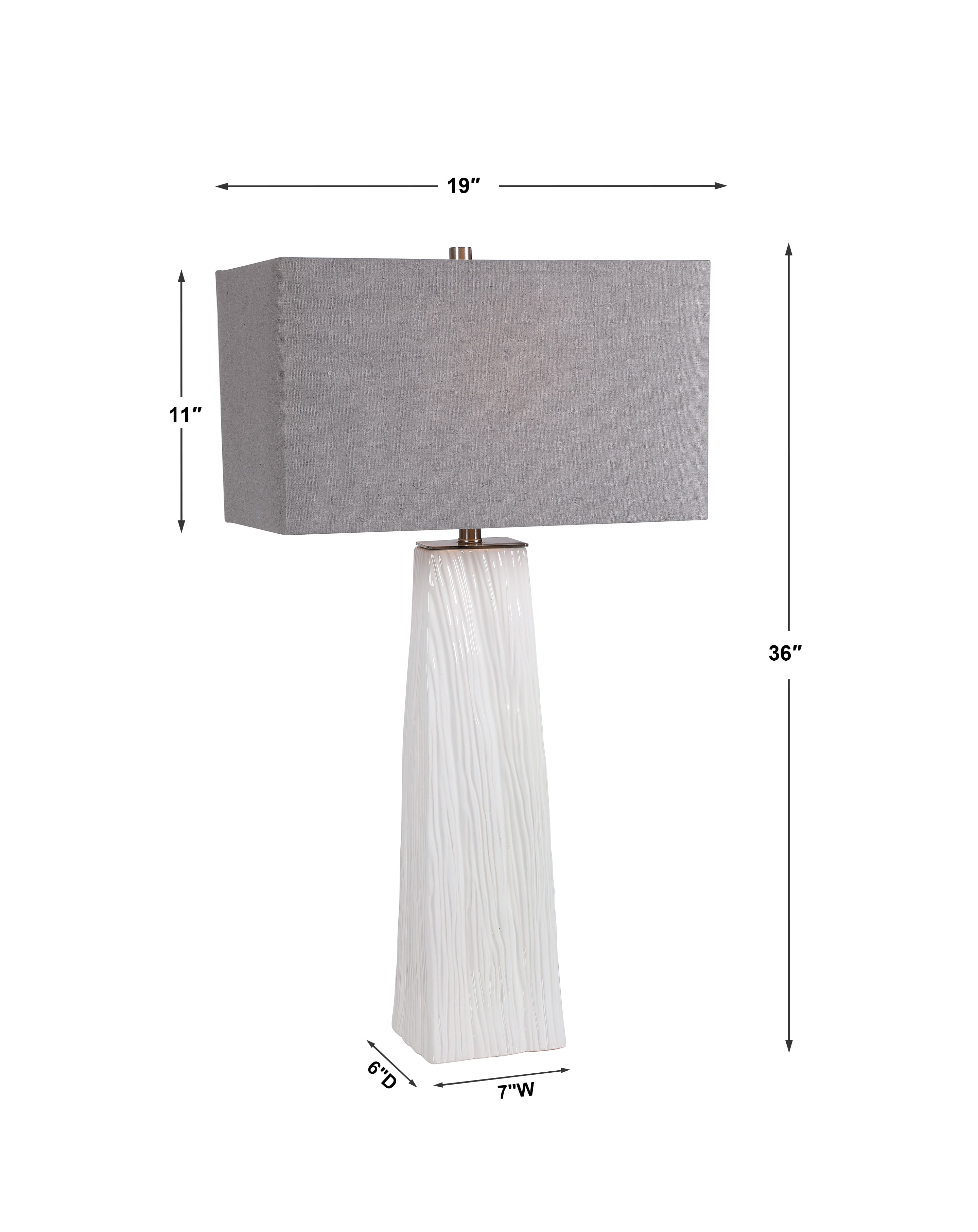 Uttermost Table Lamps Sycamore White Table Lamp