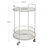 Uttermost Spritz Chrome Bar Cart with Casters