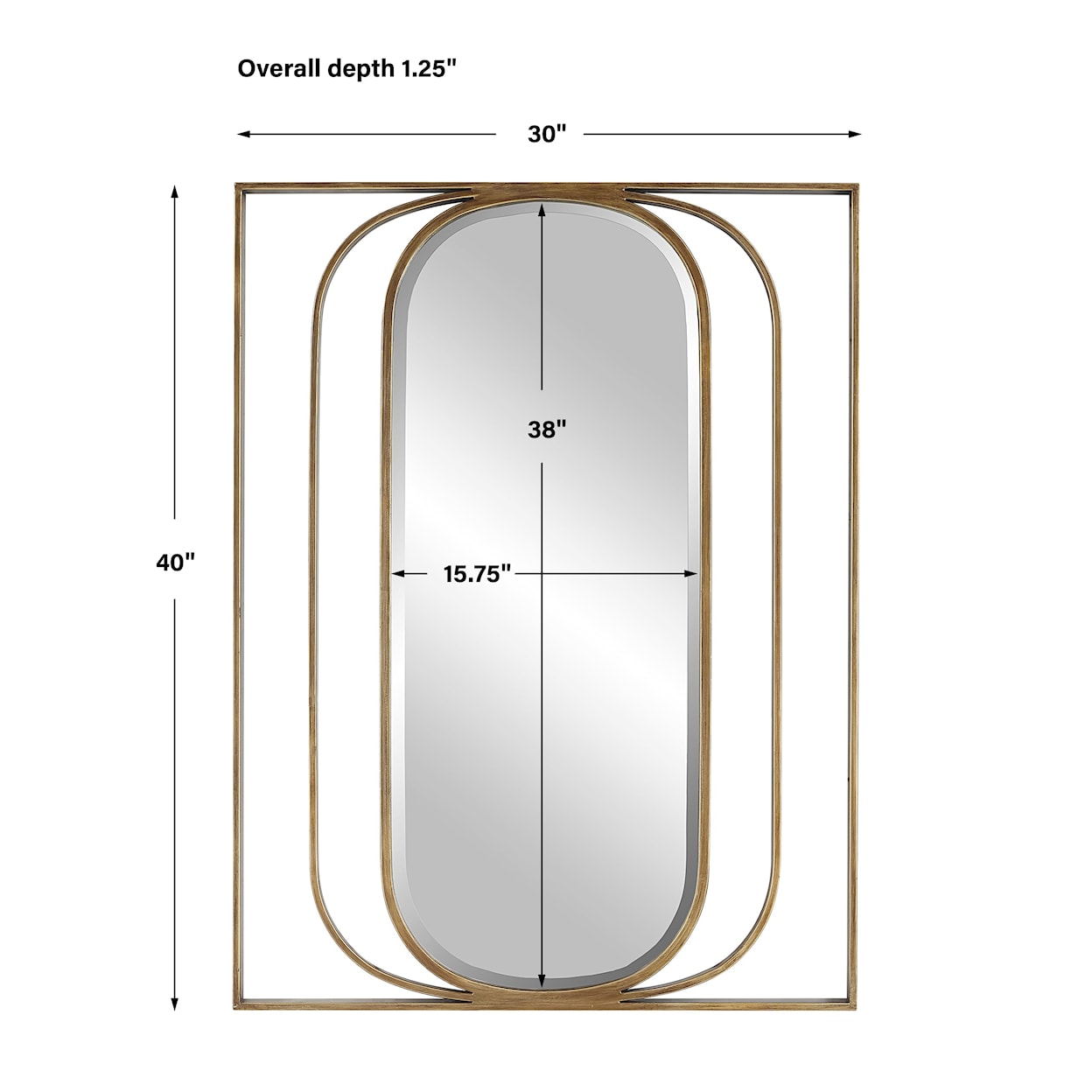 Uttermost Replicate Replicate Contemporary Oval Mirror