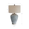 Uttermost Table Lamps Pelia Light Aqua Table Lamp