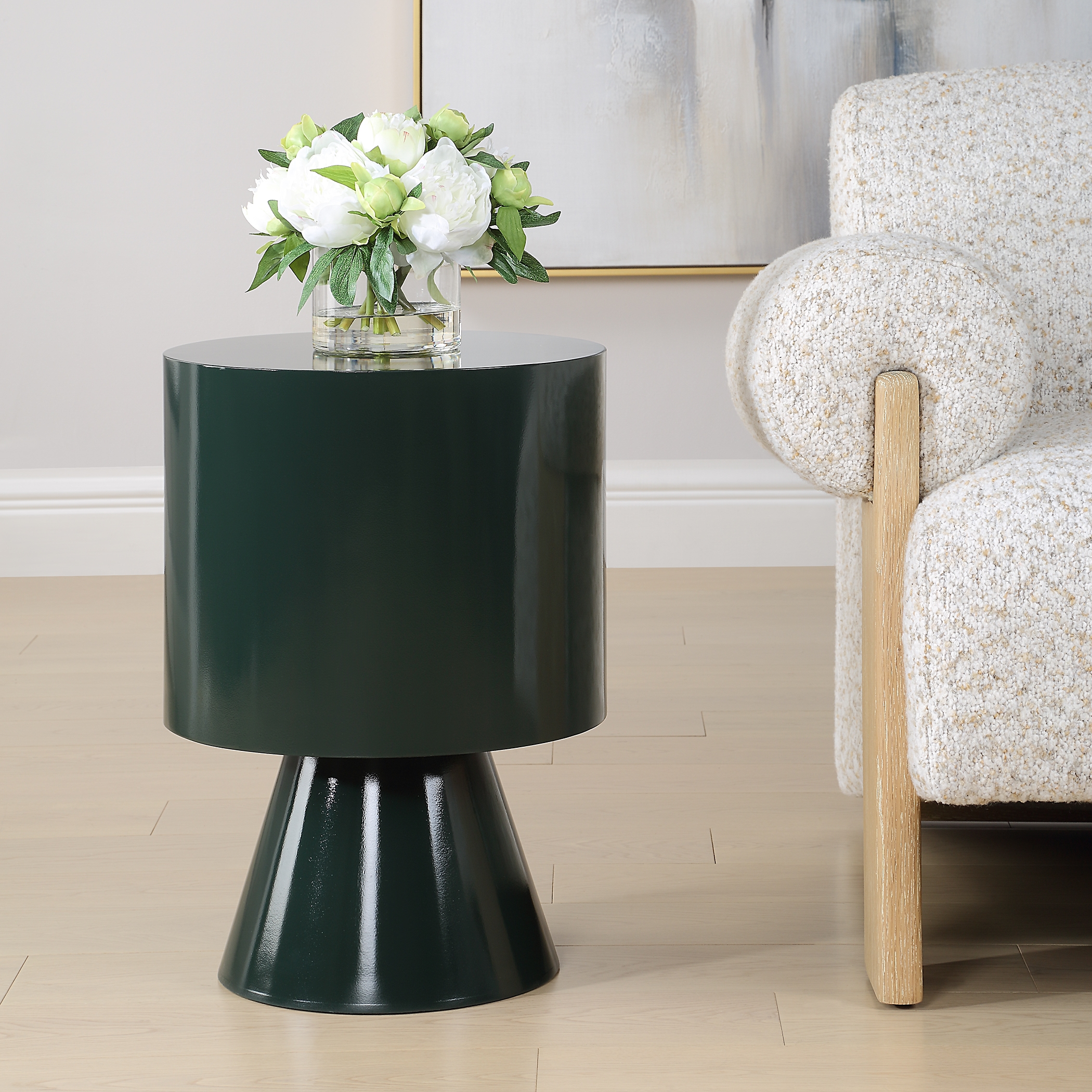 Denison Dark Green Accent Table