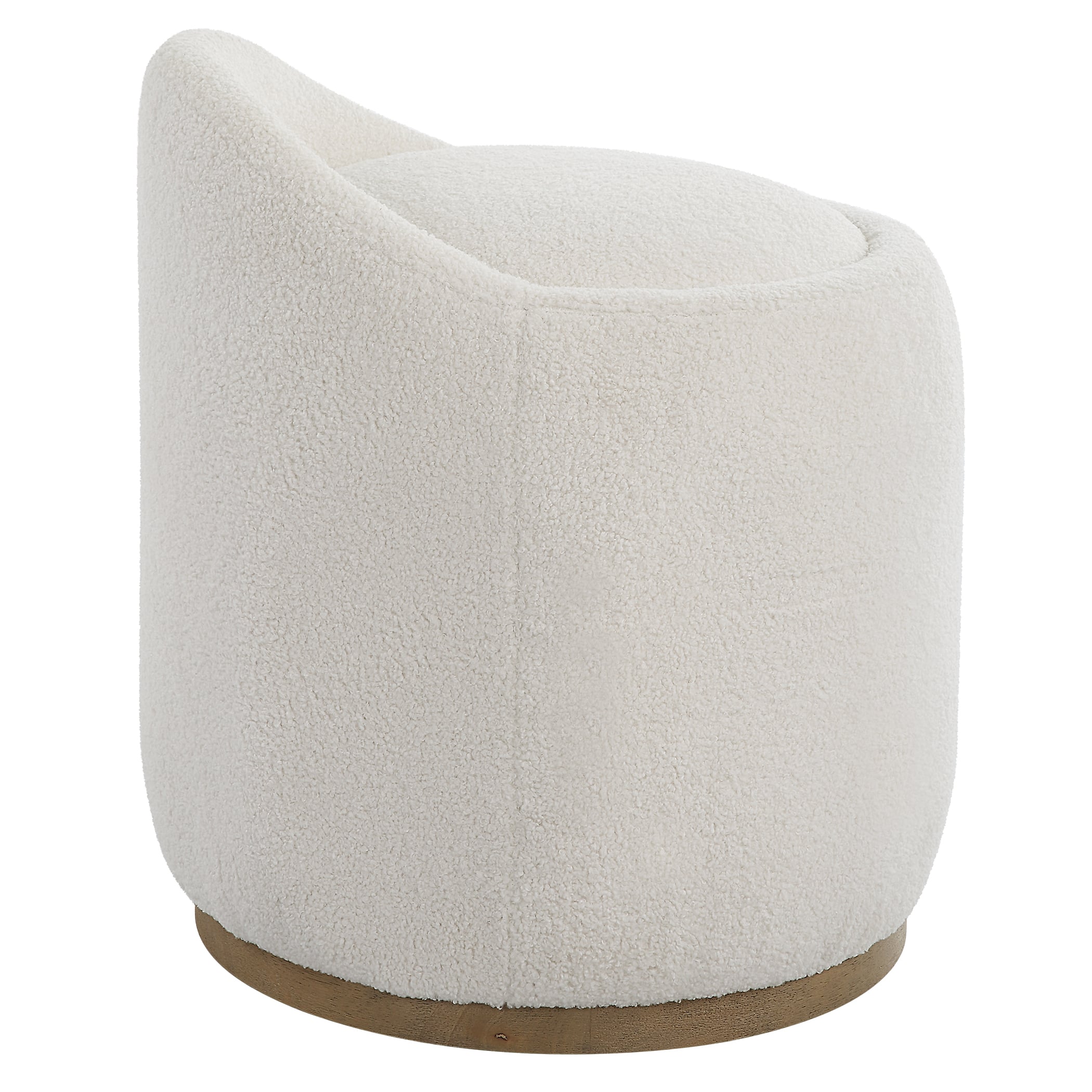 Swirl Swivel Sheepskin Ottoman