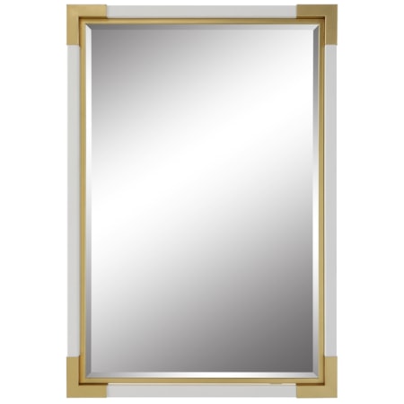 Malik White & Gold Mirror