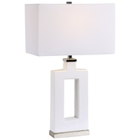 Entry Modern White Table Lamp