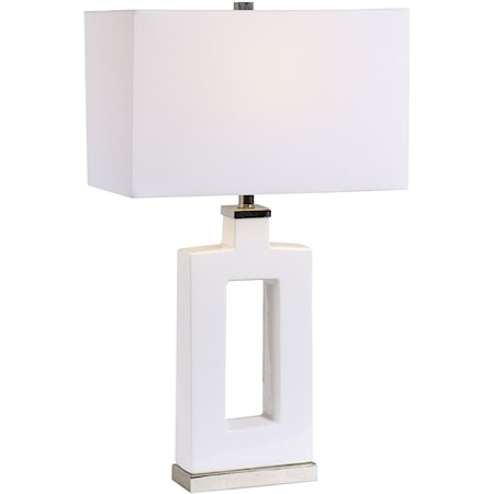 Entry Modern White Table Lamp