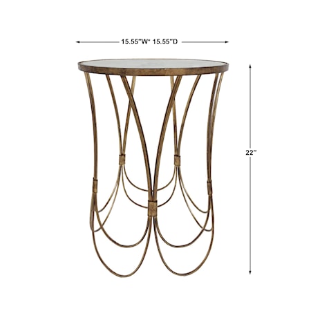 Kalindra Gold Accent Table