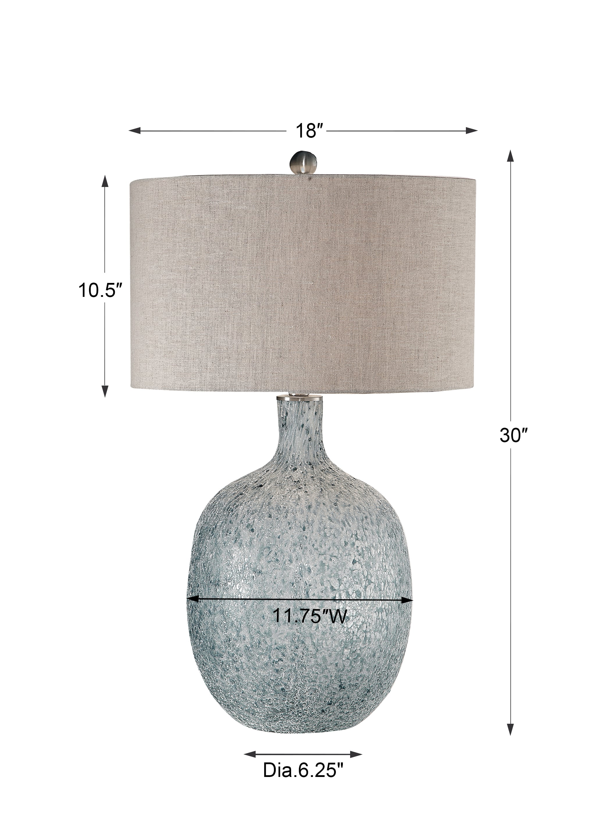 Uttermost Table Lamps Oceaonna Glass Table Lamp