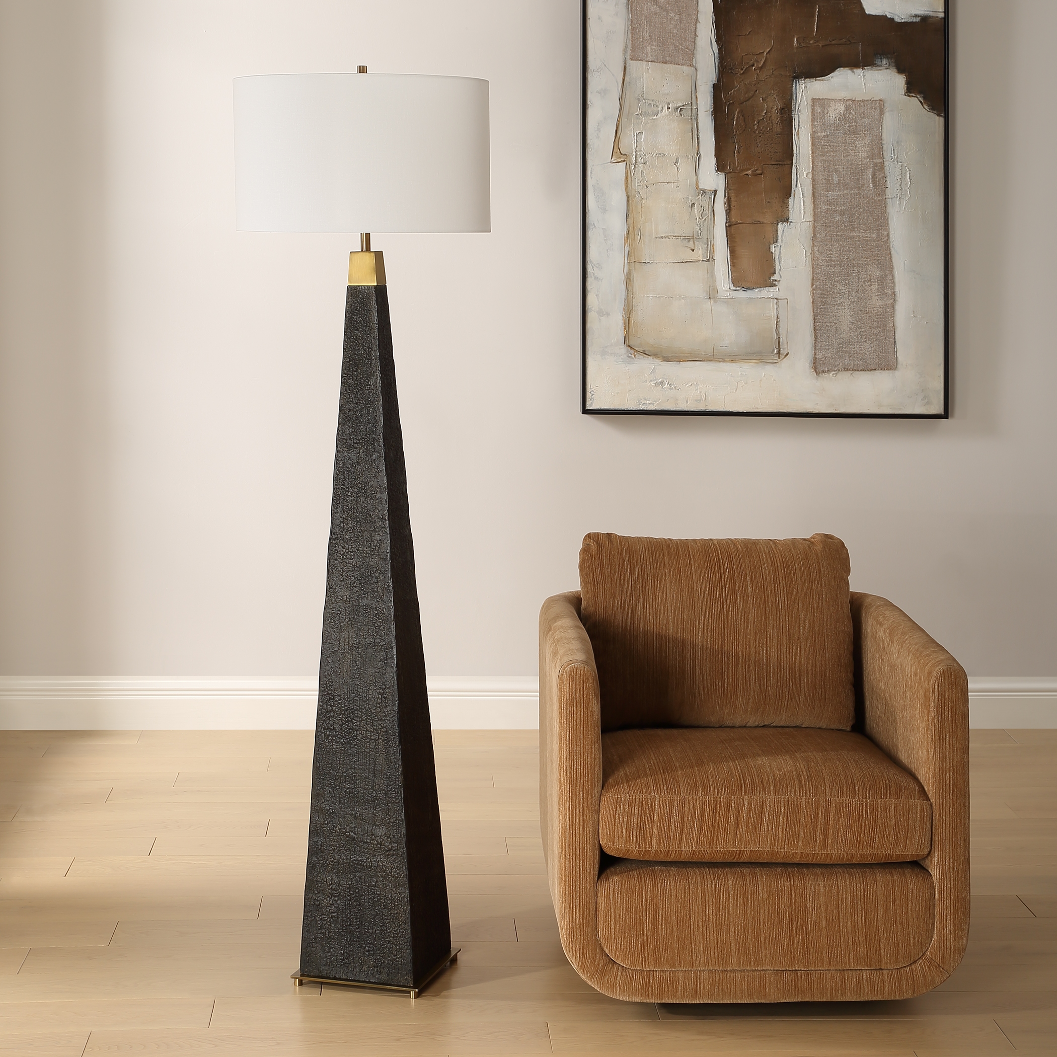 Lathey Tapered Floor Lamp