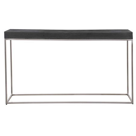 Black Concrete Console Table