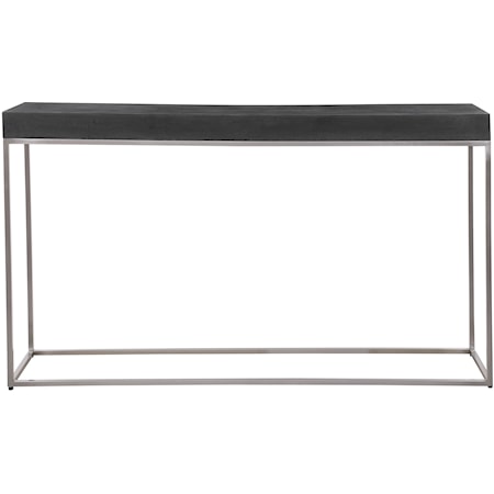 Black Concrete Console Table