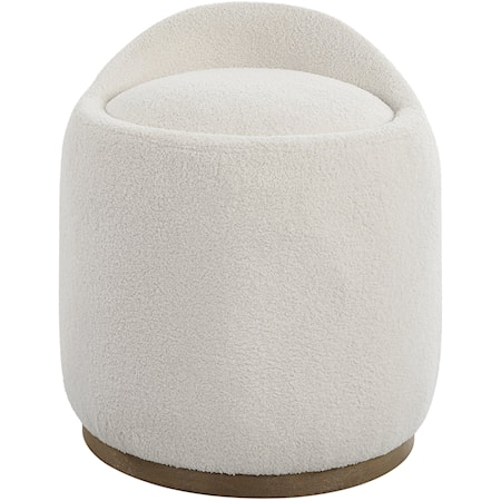 Swirl Swivel Sheepskin Ottoman