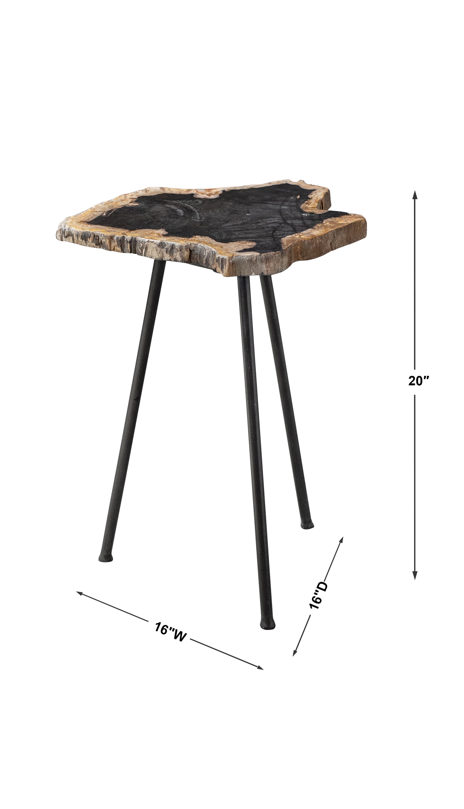 Uttermost Accent Furniture - Occasional Tables Mircea Petrified Wood Accent Table