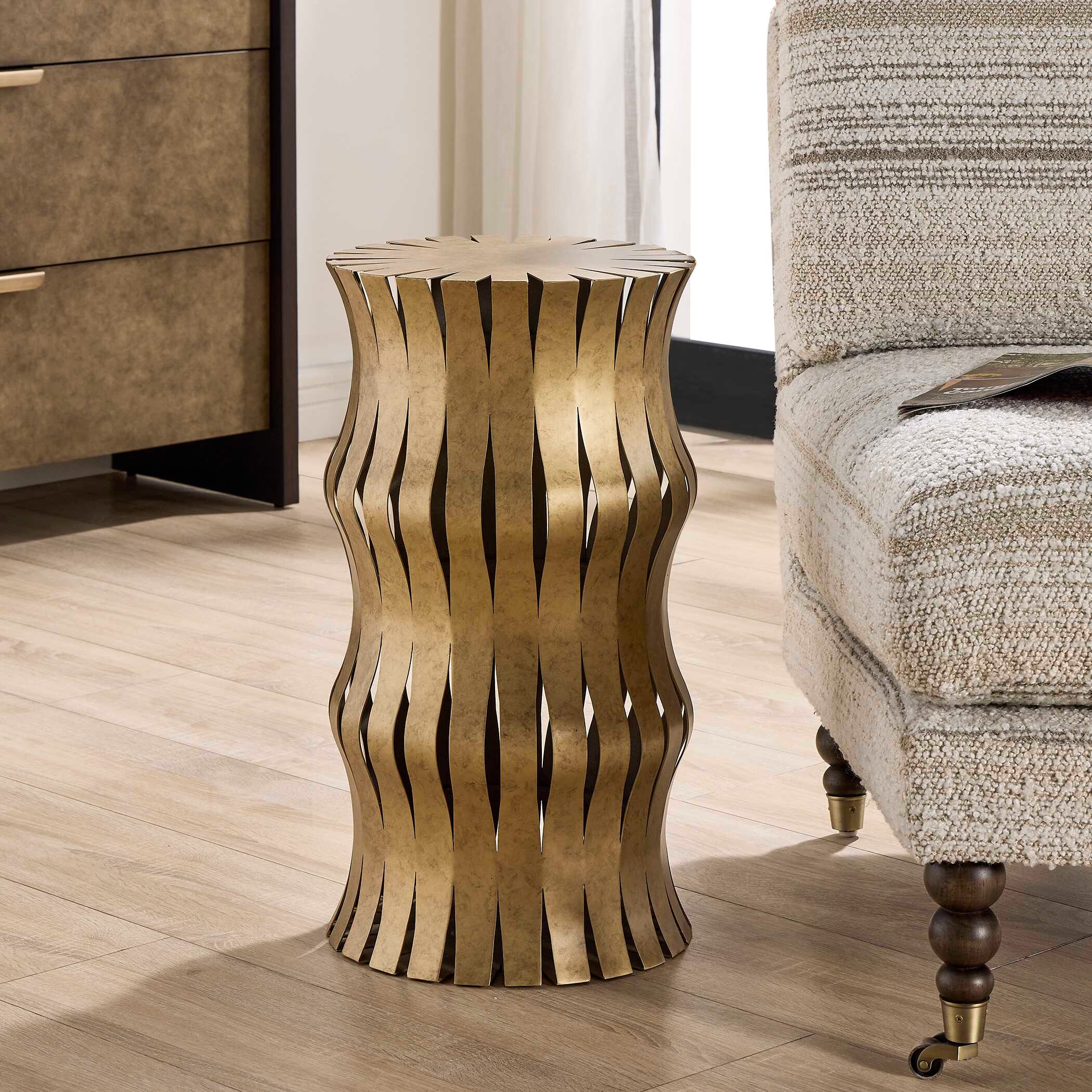 Uttermost Arida Arida Aged Gold Accent Table