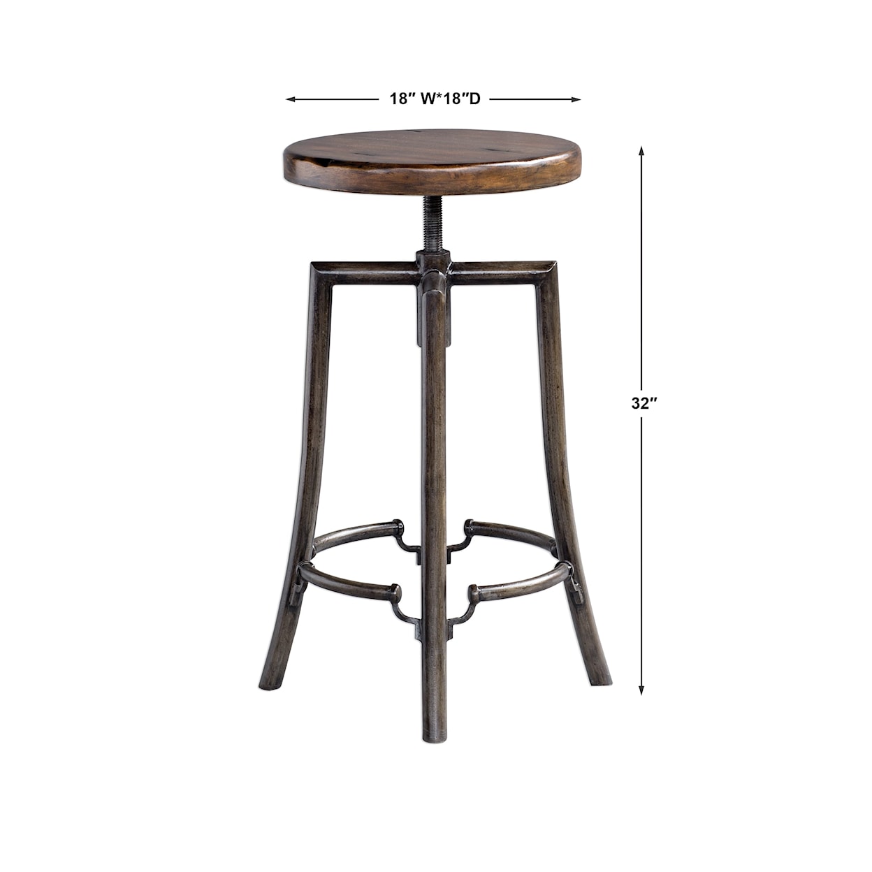 Uttermost Accent Furniture - Stools Westlyn Industrial Bar Stool