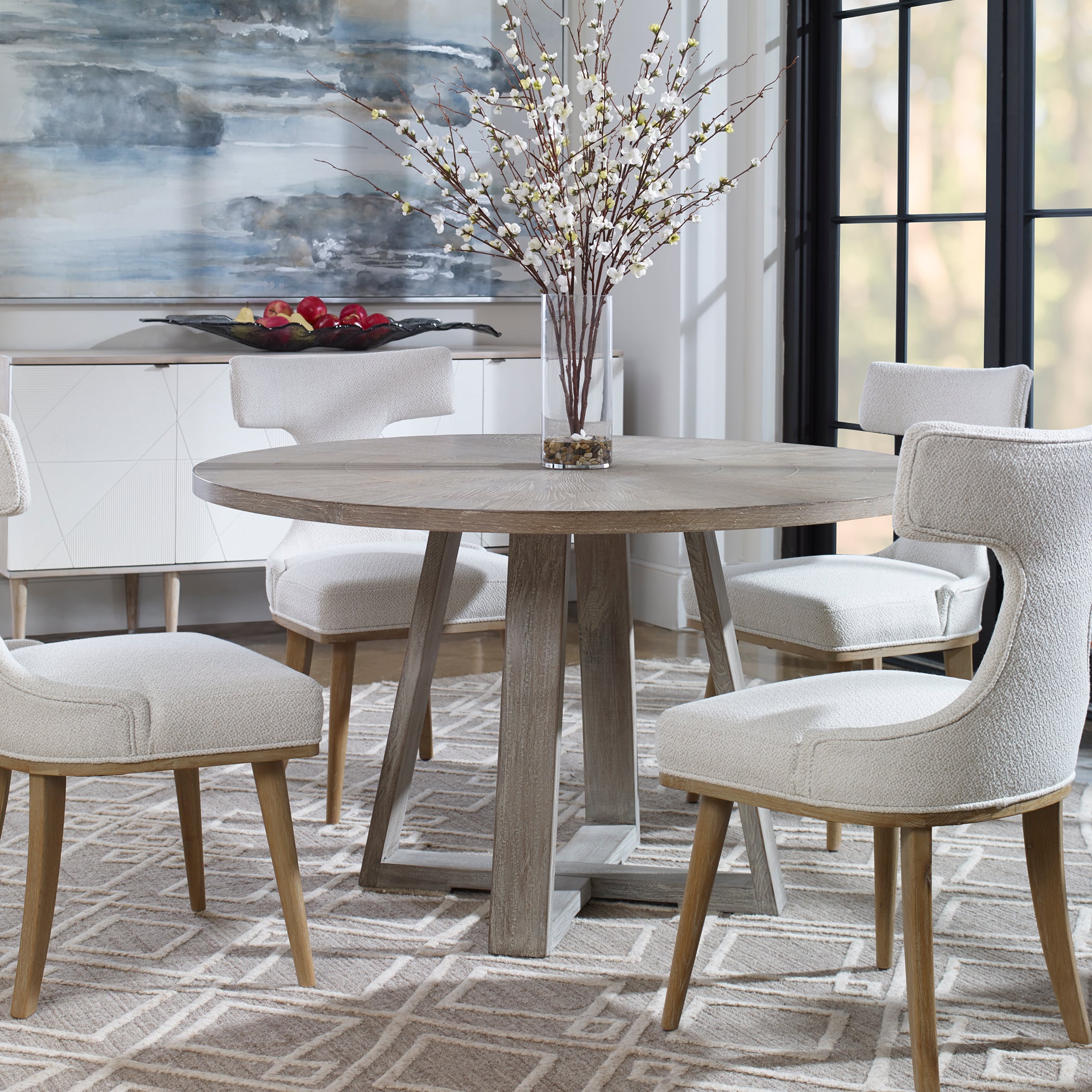 Uttermost Accent Furniture Gidran Gray Dining Table