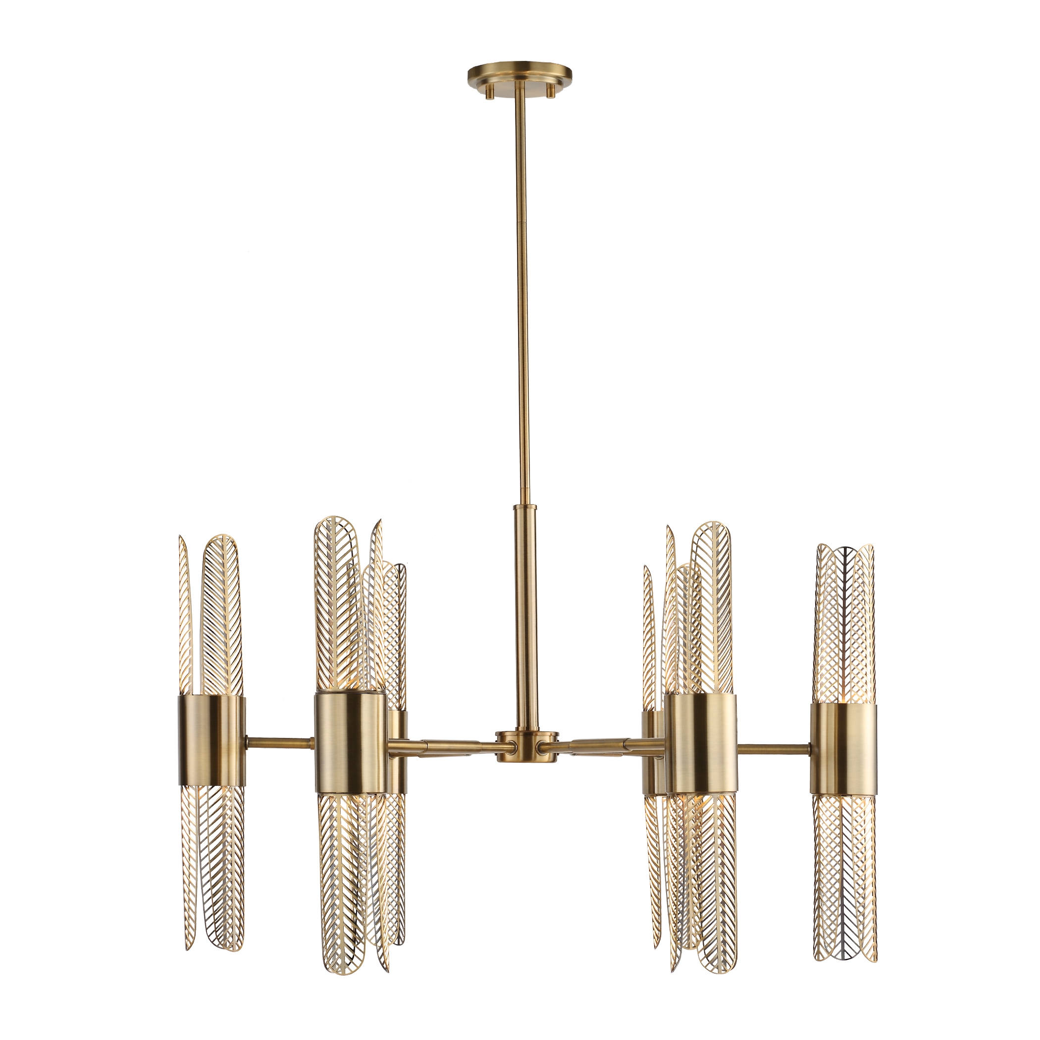 Uttermost Cret Cret 12 Light Brass Chandelier