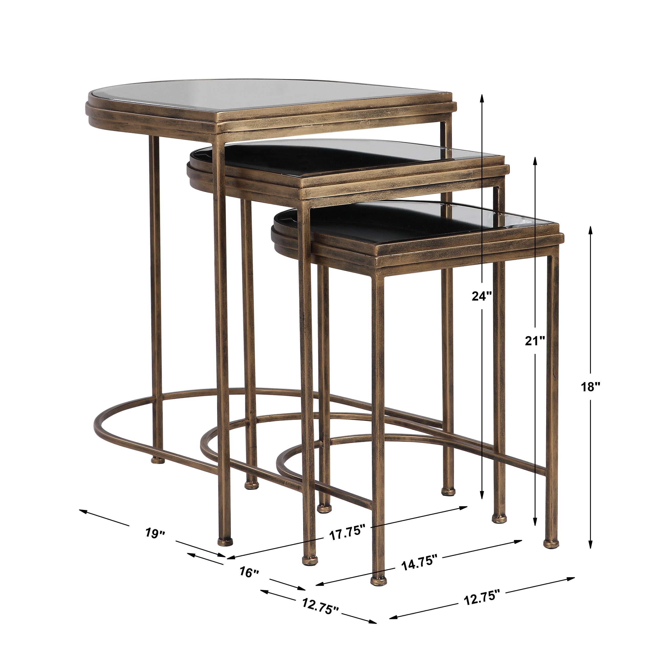 Uttermost Accent Furniture - Occasional Tables India Nesting Tables, Set/3