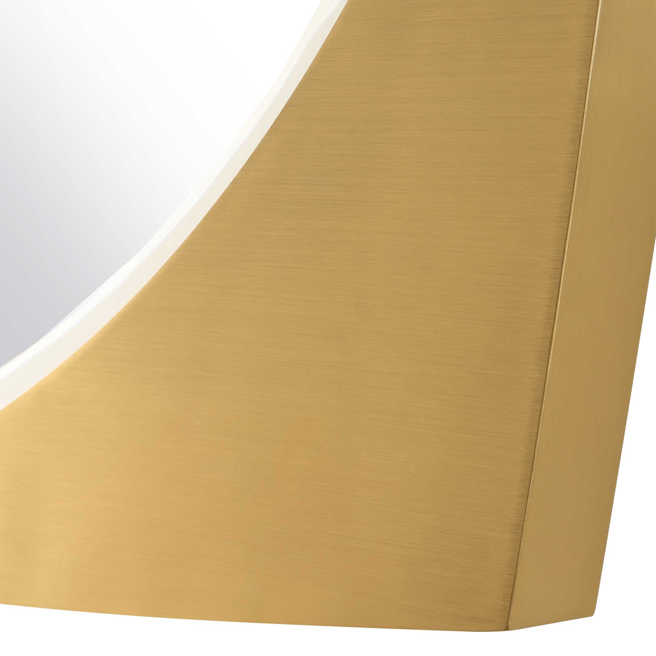 Neilia Round Brass Mirror