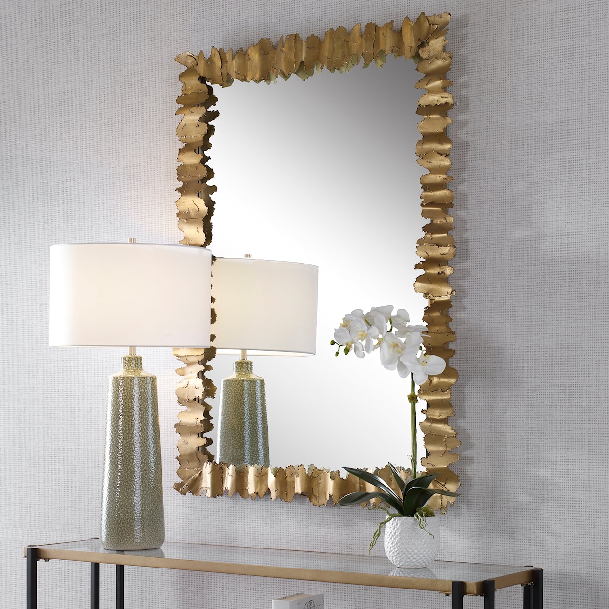 Uttermost Lev Lev Antique Gold Mirror