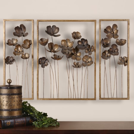 Metal Tulips Set of 3