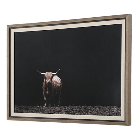 King Of The Hill Framed Bovine Print