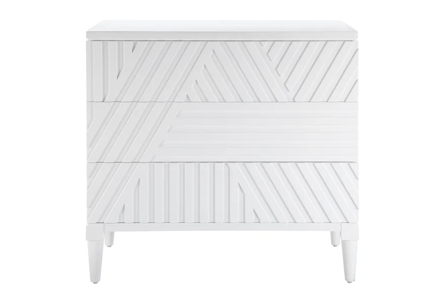 Accent Furniture - Chests Colby White Drawer Chest by Uttermost at Goffena Furniture & Mattress Center
