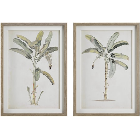 Banana Palm Framed Prints Set/2
