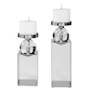 Uttermost Accessories - Candle Holders Lucian Nickel Candleholders, Set/2