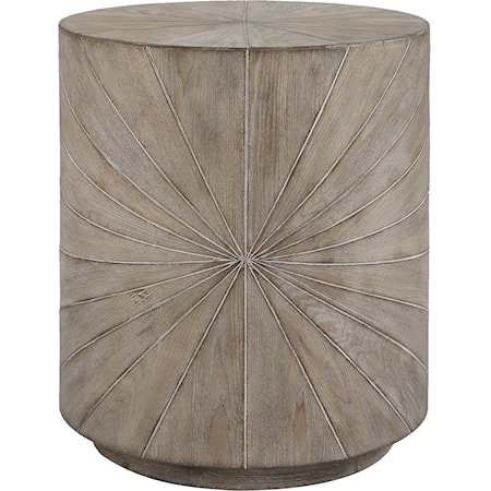 Fir Wood Veneer Side Table