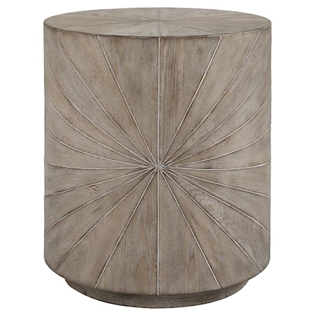 Fir Wood Veneer Side Table