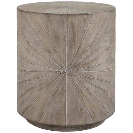 Fir Wood Veneer Side Table