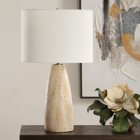 Maury Travertine Table Lamp