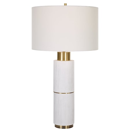 Ruse Whitewashed Table Lamp